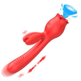 Vibrador rosa, estimulador del punto G y del clítoris